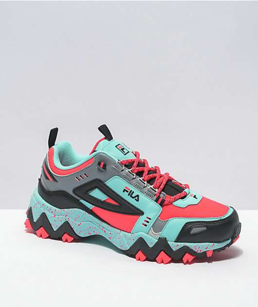 Sneakers * | Fila Oakmont Trail Pink, Blue & Black Shoes Outlet