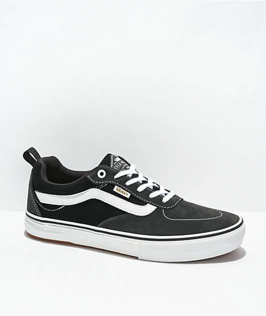 Vans * | Vans Skate Kyle Walker Raven & White Twill Skate Shoes Promotions