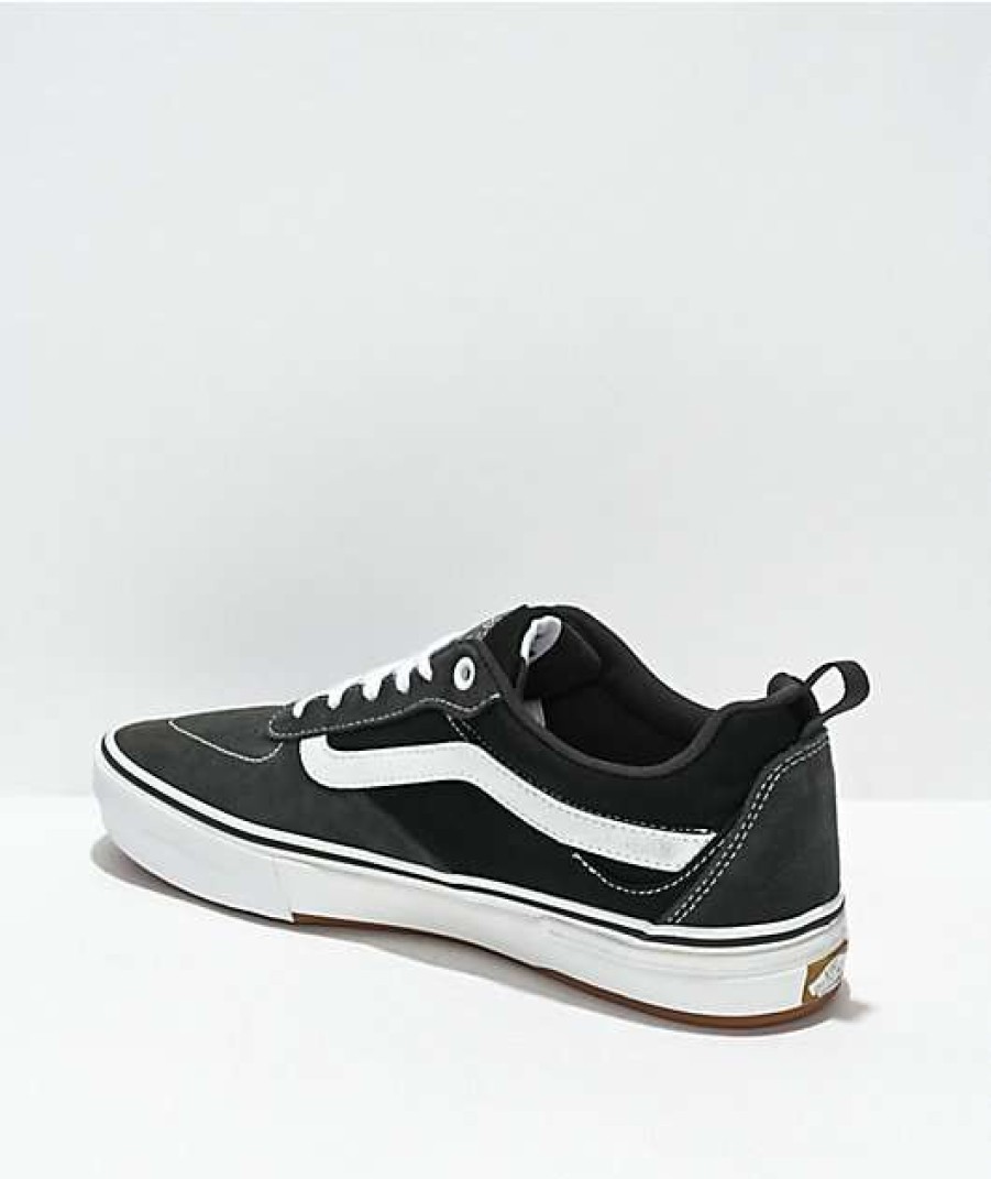 Vans * | Vans Skate Kyle Walker Raven & White Twill Skate Shoes Promotions