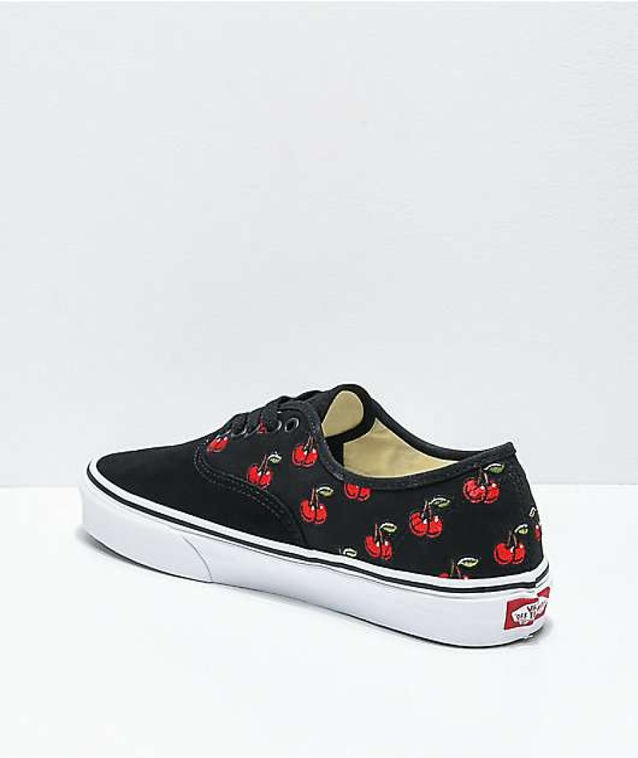 Vans * | Vans Authentic Cherries Black & White Skate Shoes Promotions