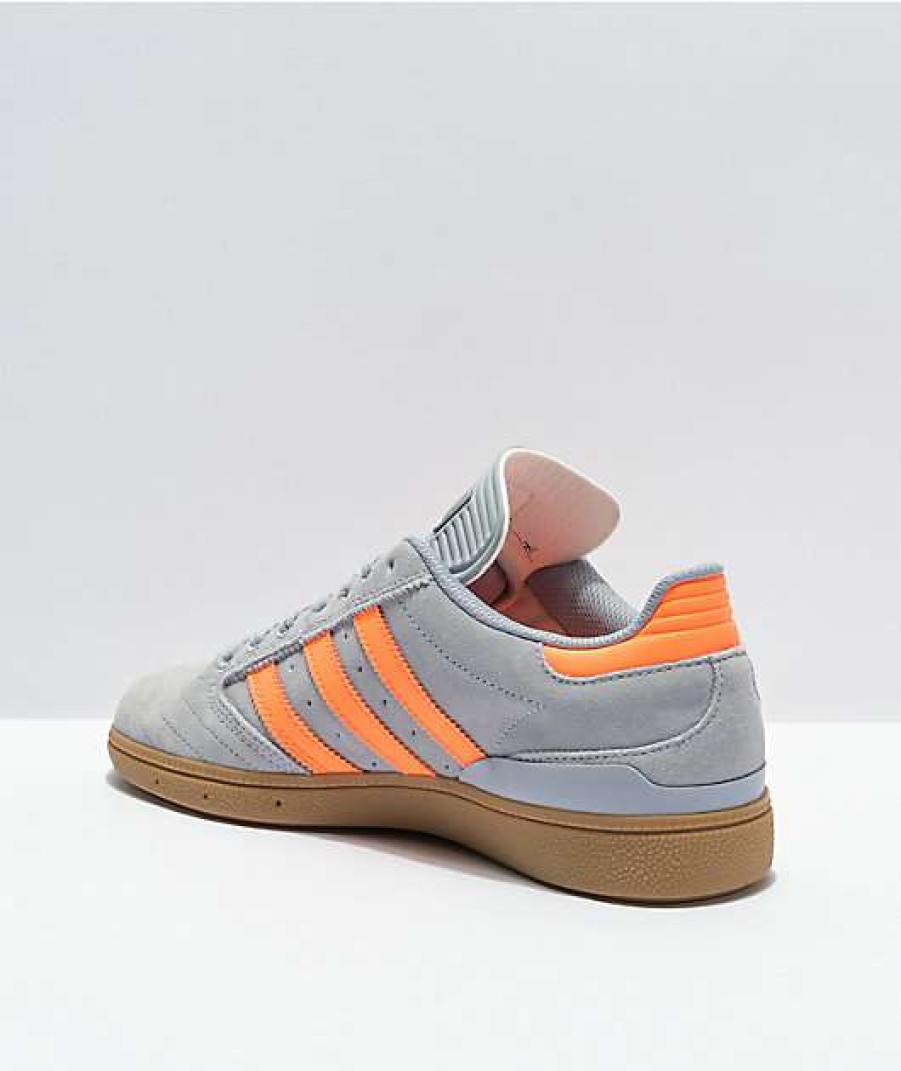 Shoes * | Adidas Busenitz Silver & Signal Orange Shoes Promotions