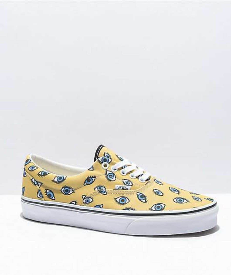 Vans * | Vans Era Looking Glass Yellow & White Skate Shoes Promotions