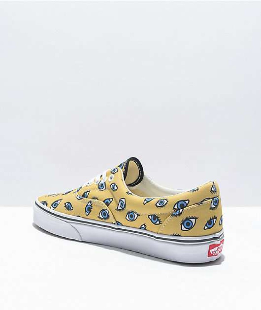 Vans * | Vans Era Looking Glass Yellow & White Skate Shoes Promotions