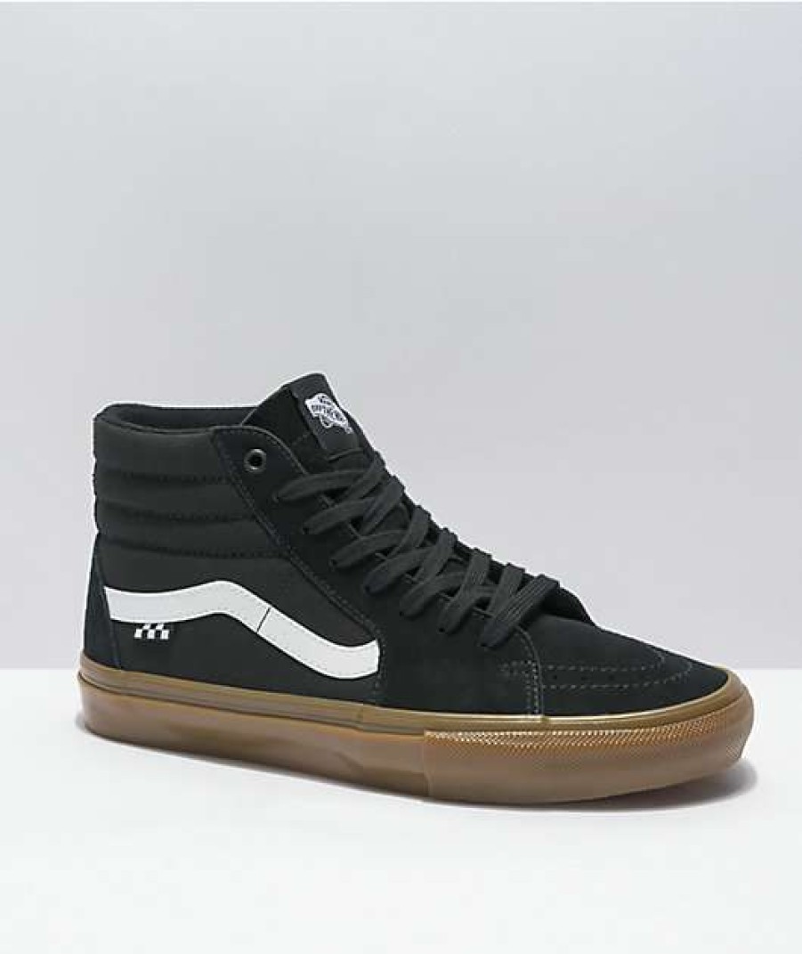 Vans * | Vans Sk8-Hi Pro Black & Gum Skate Shoes Promotions