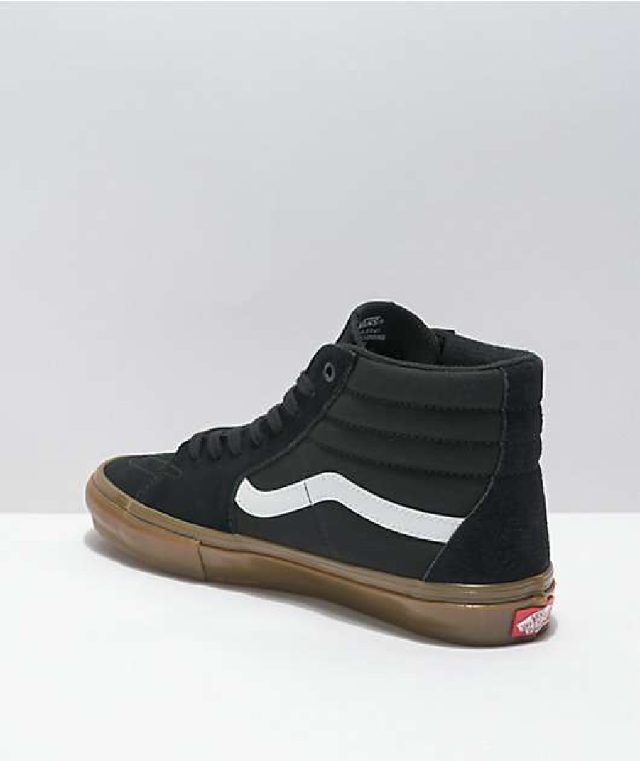 Vans * | Vans Sk8-Hi Pro Black & Gum Skate Shoes Promotions