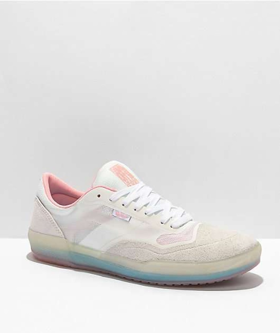 Vans * | Vans Skate Ave Pro White & Powder Pink Skate Shoes Promotions