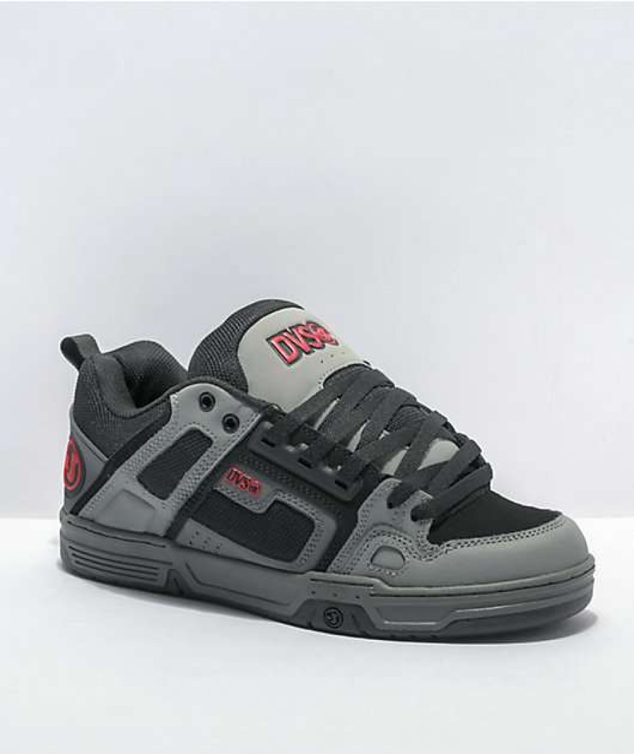 Shoes * | Dvs Comanche Grey & Black Skate Shoes Outlet