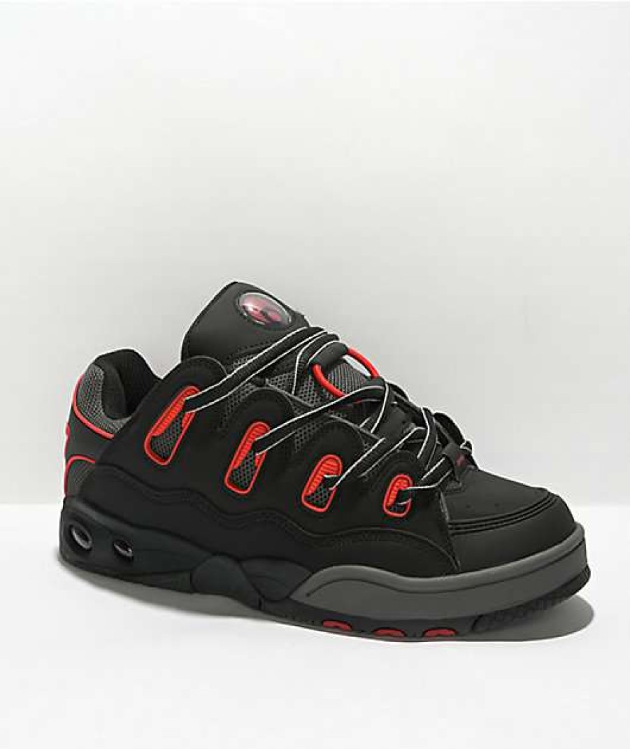 Skate Shoes * | Osiris D3 O.G. Black, Grey & Red Skate Shoes Outlet