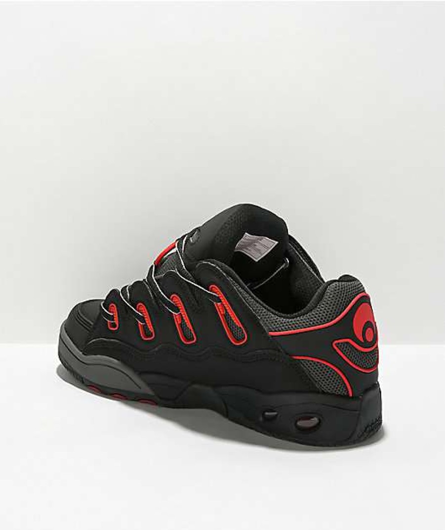 Skate Shoes * | Osiris D3 O.G. Black, Grey & Red Skate Shoes Outlet