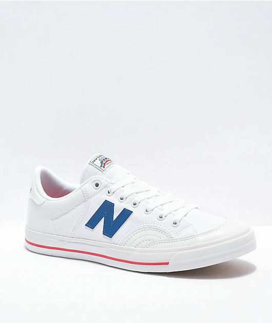 Skate Shoes * | New Balance Numeric 212 White, Red, & Blue Skate Shoes Outlet