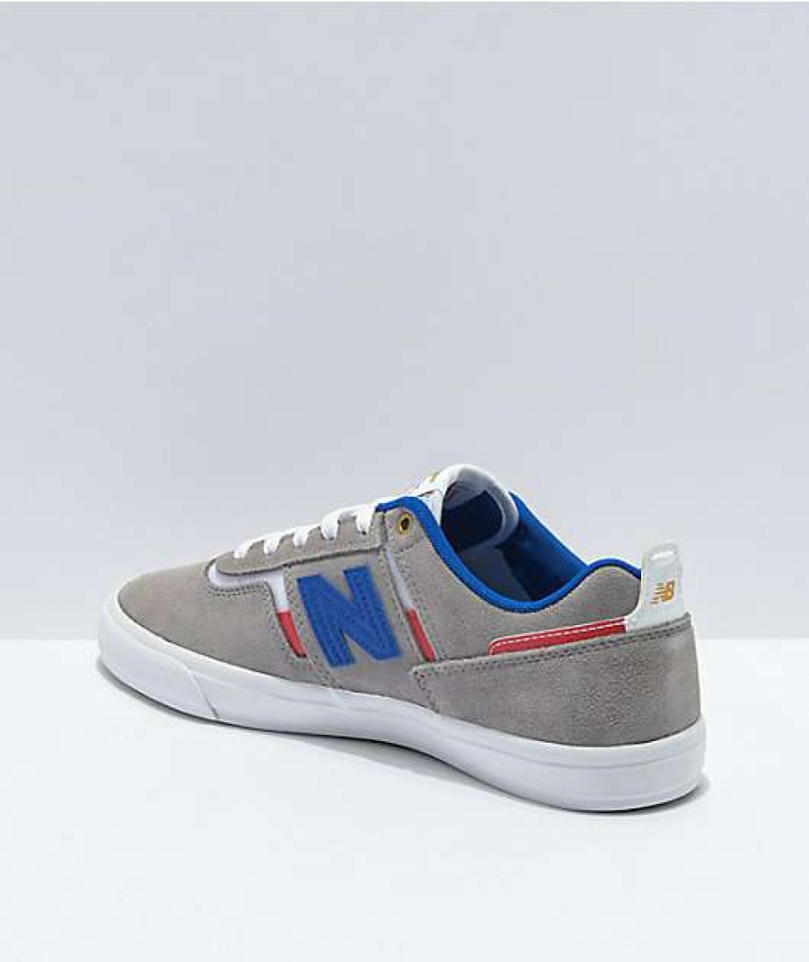 Skate Shoes * | New Balance Numeric 306 Foy Grey, Blue & White Skate Shoes Outlet