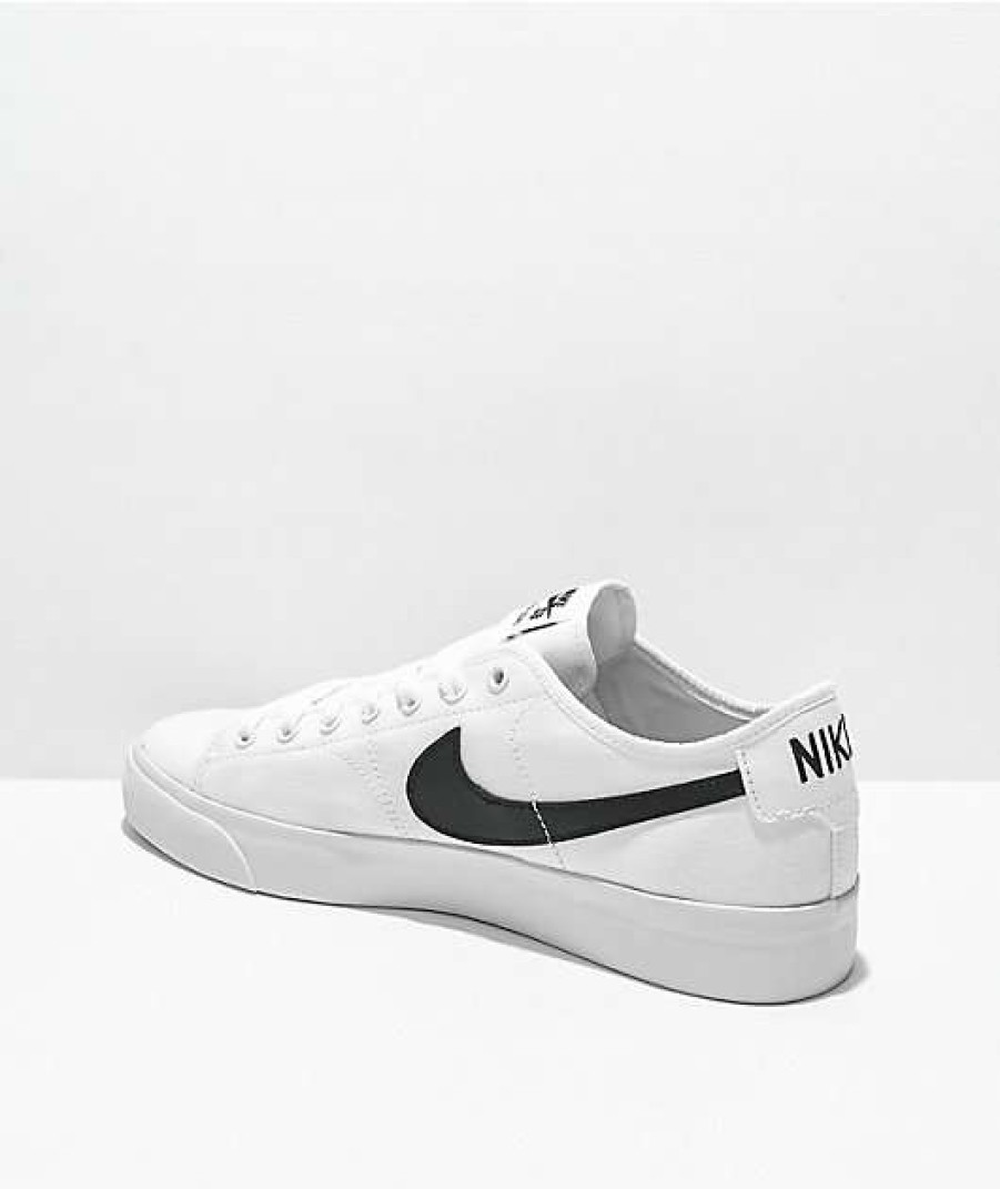 Nike * | Nike Sb Blazer Court White & Black Skate Shoes Promotions