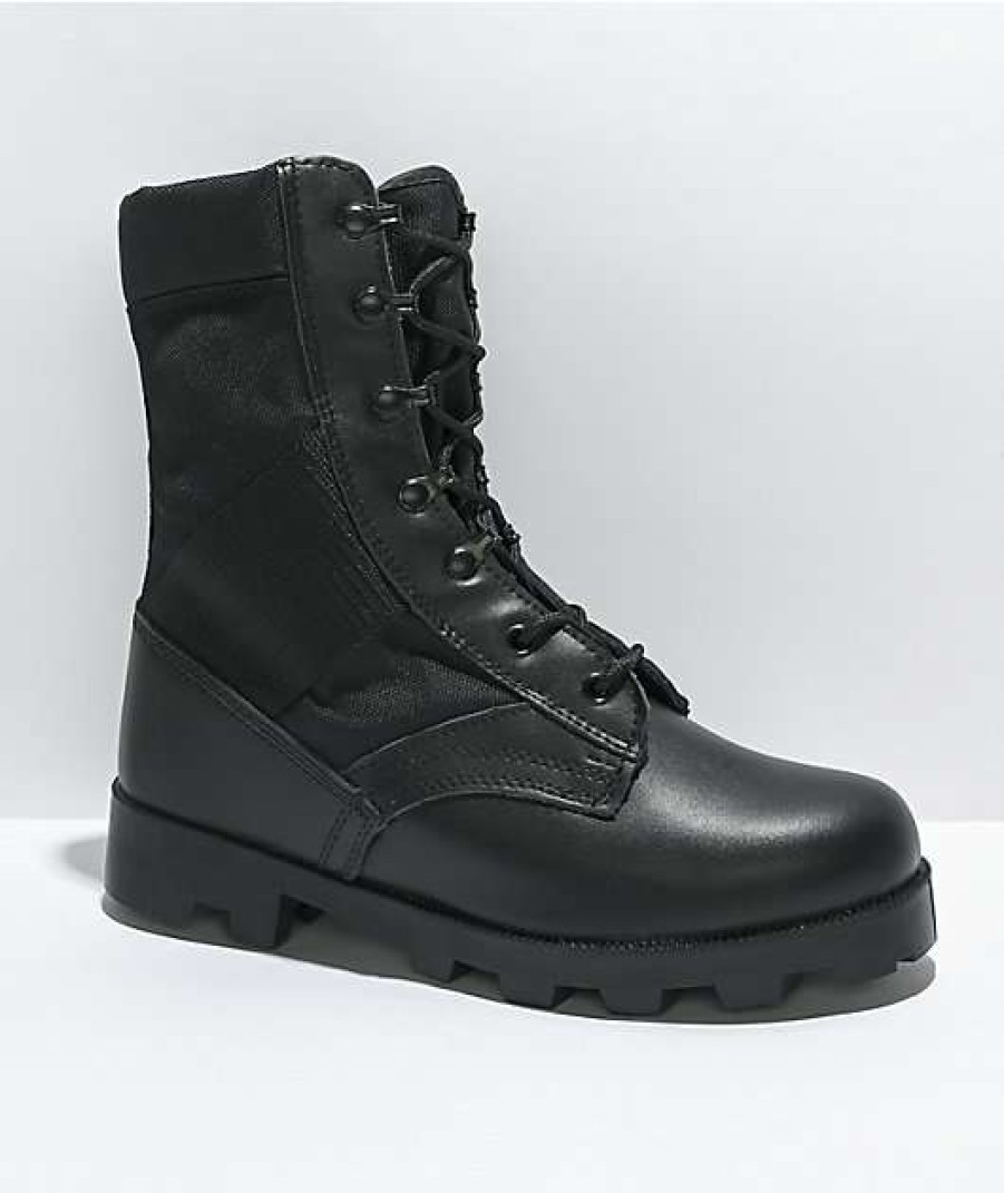 Shoes * | Rothco Black Combat Boot Outlet