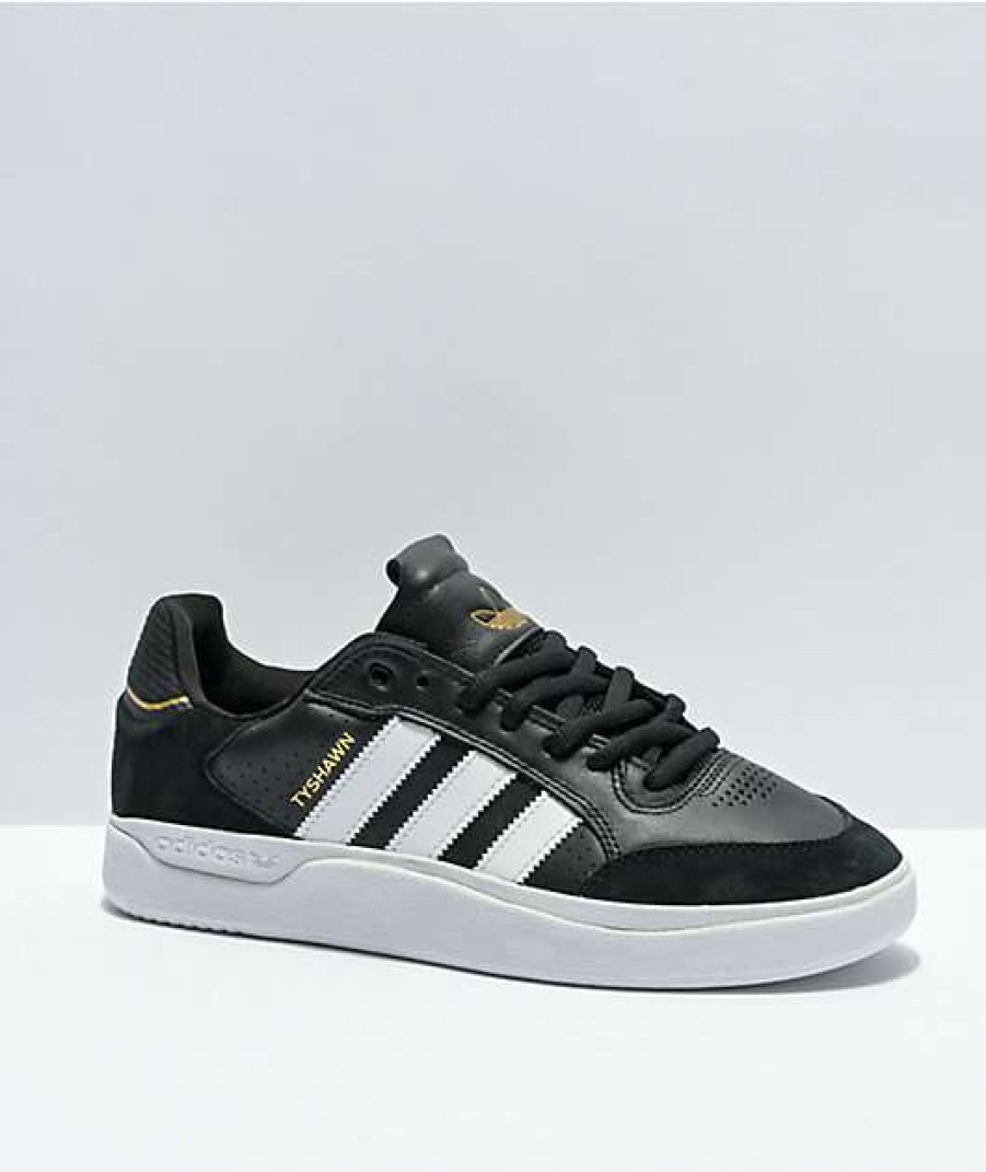 Shoes * | Adidas Tyshawn Low Black, White & Gold Shoes Promotions