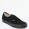 Shoes * | Vans Authentic Black Canvas Skate Shoes Outlet